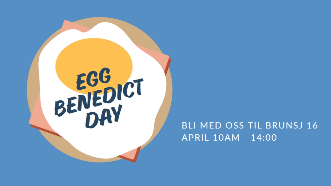Egg Benedict Day blue whimsical-color-block