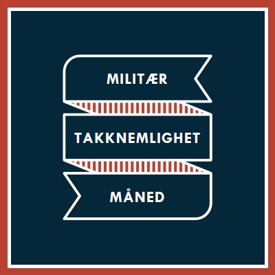 Feirer militær takknemlighet måned blue modern-simple