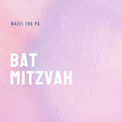 Feirer din bat mitzvah pink modern-simple