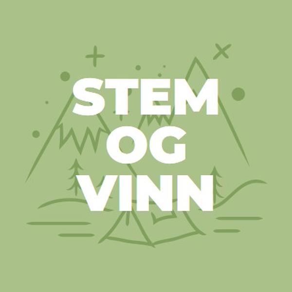 Stem og vinn green whimsical-line