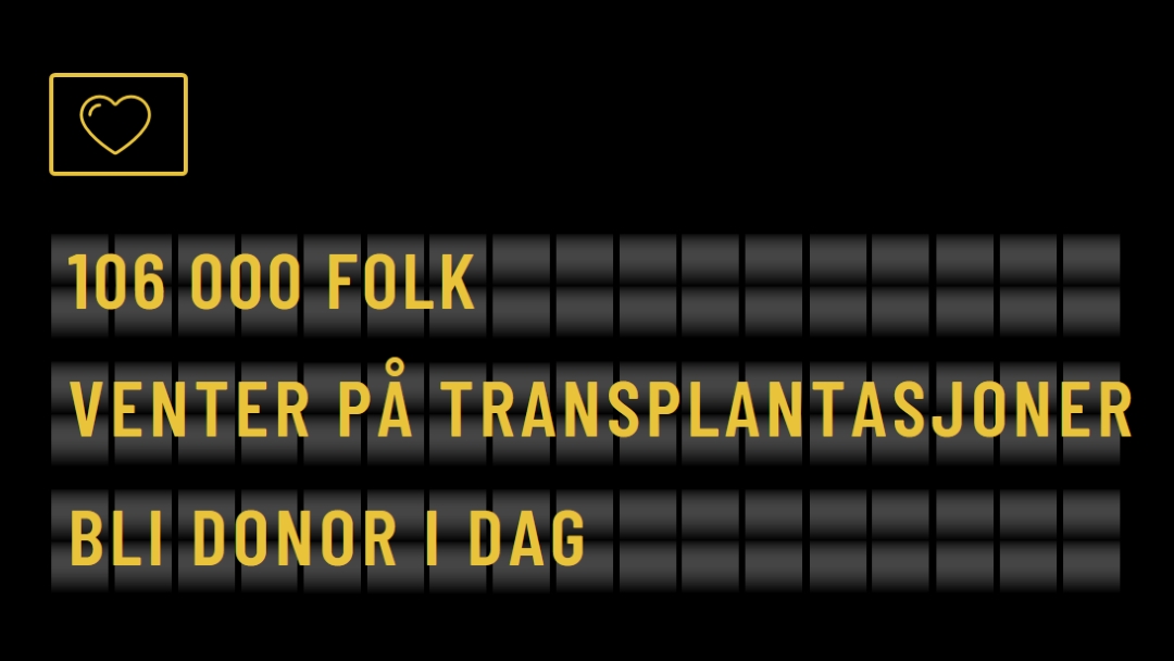 Bli organdonor i dag black modern-bold