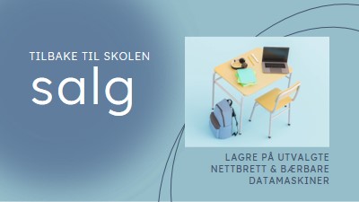 Tilbake til skolesalg blue modern-simple