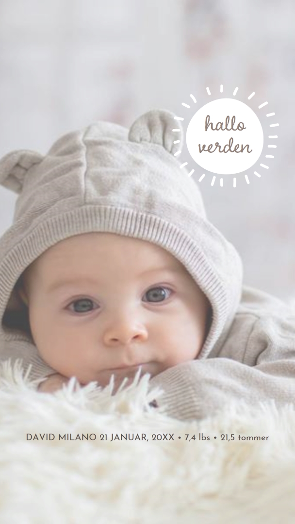 Hallo verden gray modern-simple