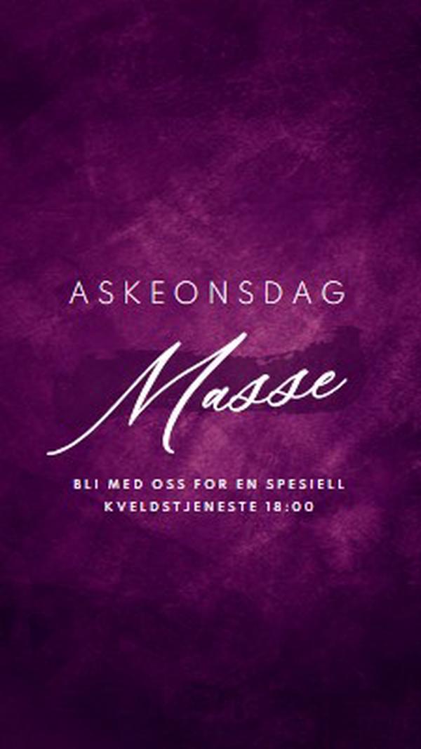 Askeonsdagsmesse purple modern-simple