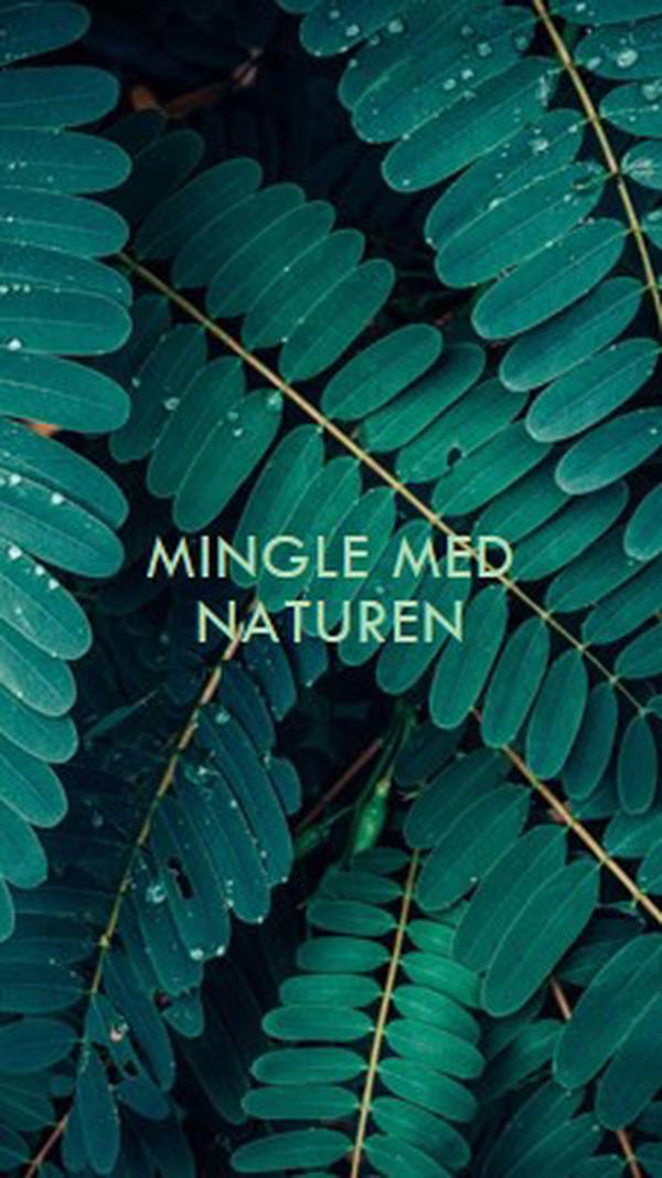 Mingle med naturen green modern-simple