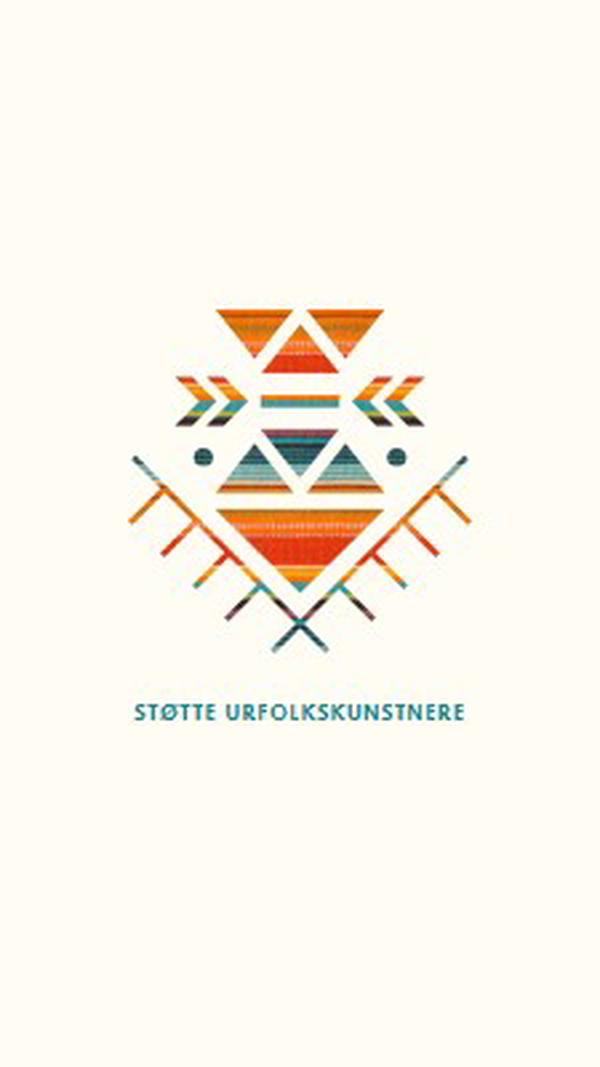 Støtte urfolkskunstnere white modern-geometric-&-linear