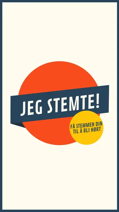 Jeg stemte! red vintage-retro
