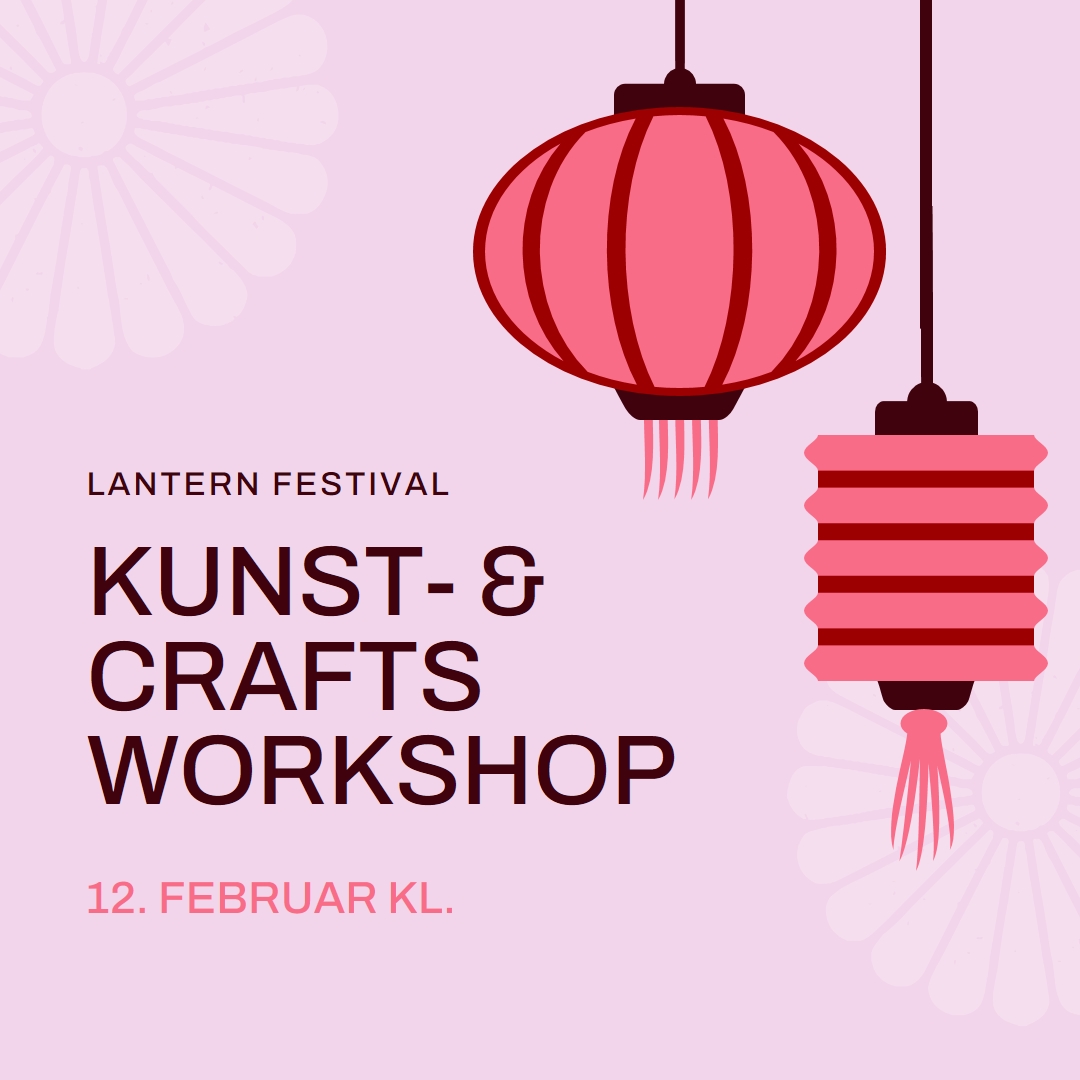 Lantern Festival workshop pink modern,whimsical,graphics,minimal,bold,typographic