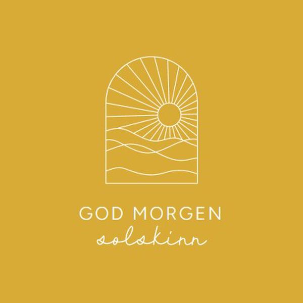 God morgen, solskinn yellow modern,minimal,lines,simple,waves,sun