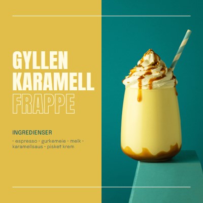 Gyllen karamell frappe yellow modern,simple,duotone