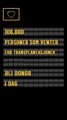 Bli organdonor i dag black modern-bold