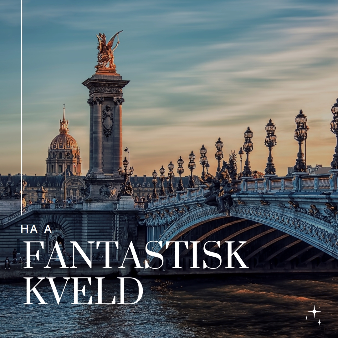 Ha en fantastisk kveld blue modern,simple,photo,line,classic,elegant,