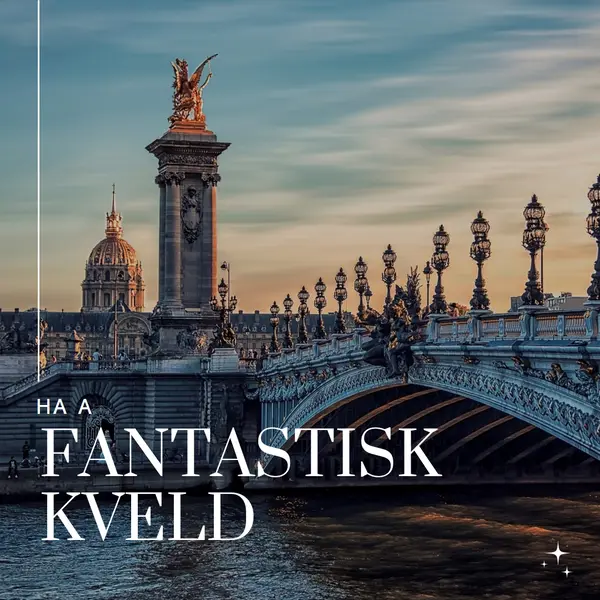 Ha en fantastisk kveld blue modern,simple,photo,line,classic,elegant,