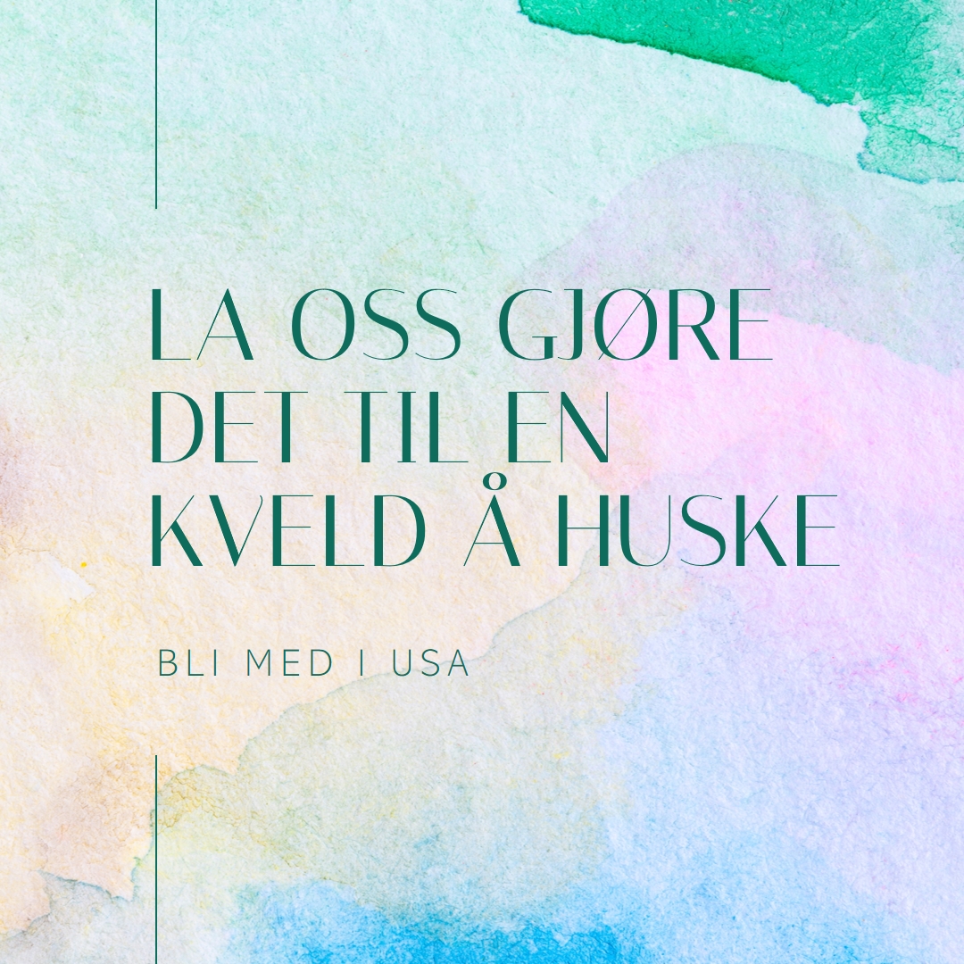 La oss gjøre det til en kveld å huske green minimal,elegant,watercolor