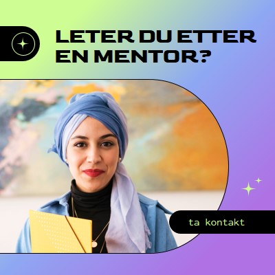 Leter du etter en mentor? purple modern,bold,gradient,geometric,photo,sparkle