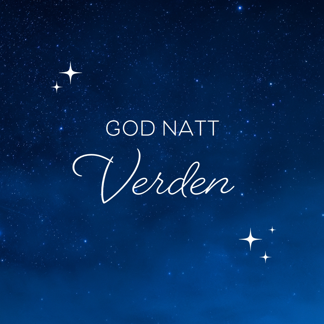 God natt verden blue modern,simple,typographic,whimsical,motif,