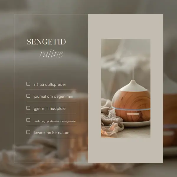 Sjekkliste for sengetidrutine brown modern,elegant,checklist,planner,classic,graphic
