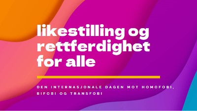 Ære den internasjonale dagen mot homofobi purple modern-bold