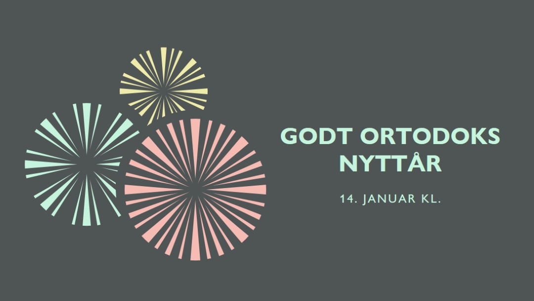 Feirer ortodoks nyttår gray vintage-retro