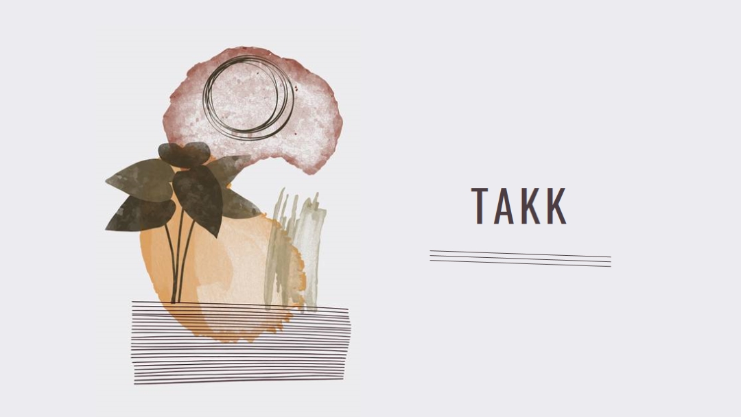 Fet og kunstnerisk takk white organic-simple
