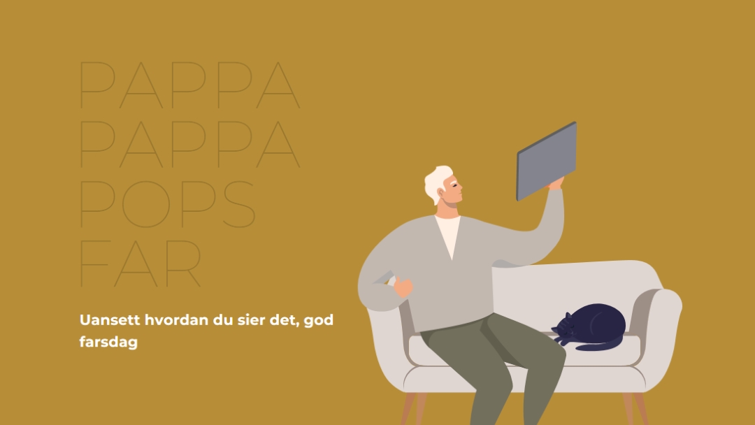 Glad du er faren min brown modern-color-block