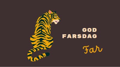 God farsdag, pappa brown whimsical-color-block