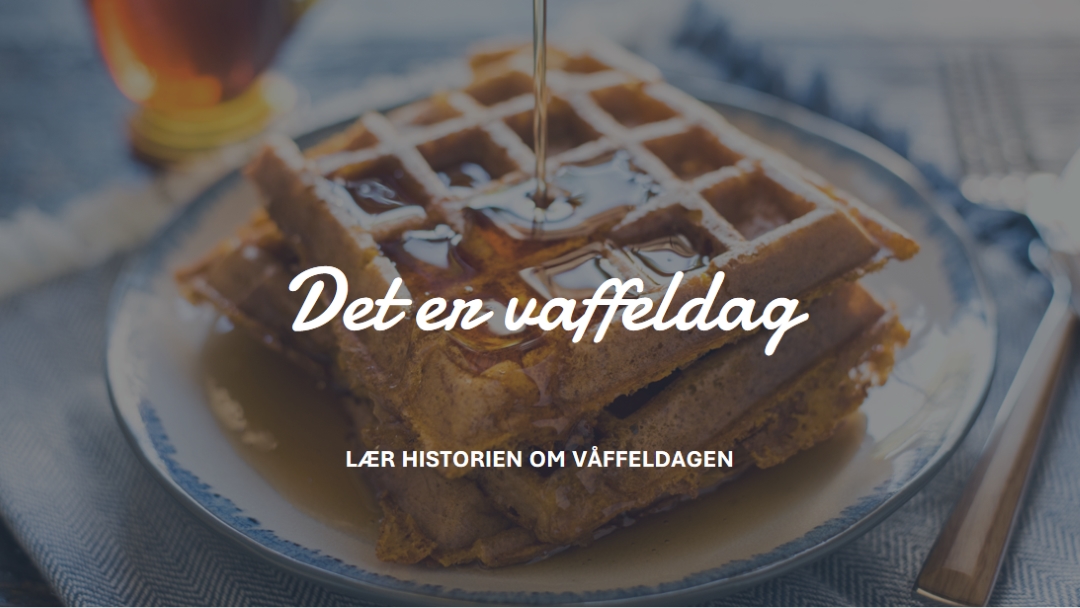 Det er vaffeldag blue modern-simple