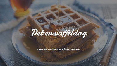 Det er vaffeldag blue modern-simple