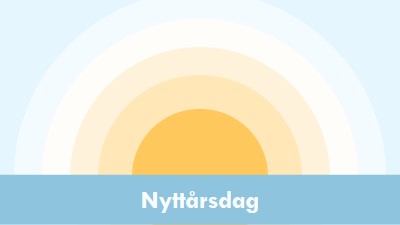 Nyttårssol blue modern-simple