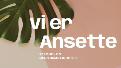 Vi ansetter sesongarbeidere pink modern-simple