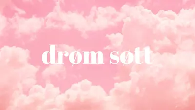Ved sengetid i skyen pink modern-simple