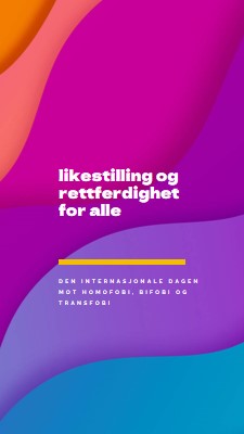 Ære den internasjonale dagen mot homofobi purple modern-bold