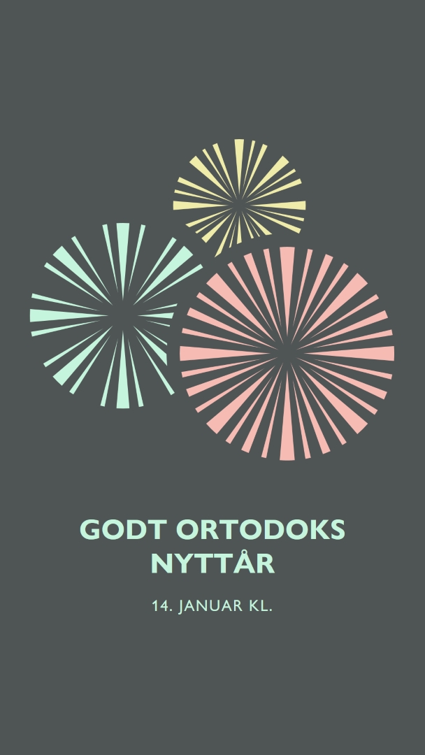 Feirer ortodoks nyttår gray vintage-retro
