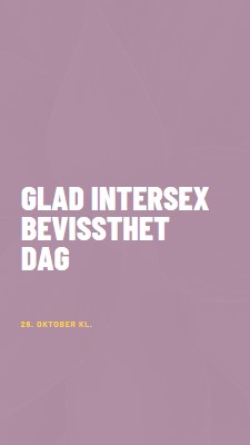 Glad intersex bevissthet dag purple modern-bold