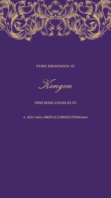 En kroning passer for en konge purple modern-simple