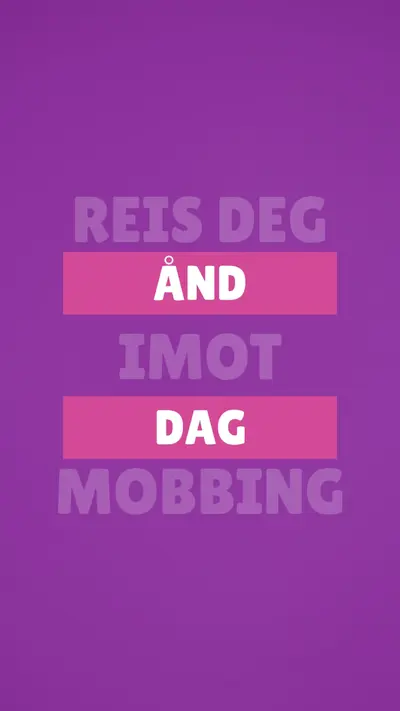 Stå opp mot mobbing purple modern-bold