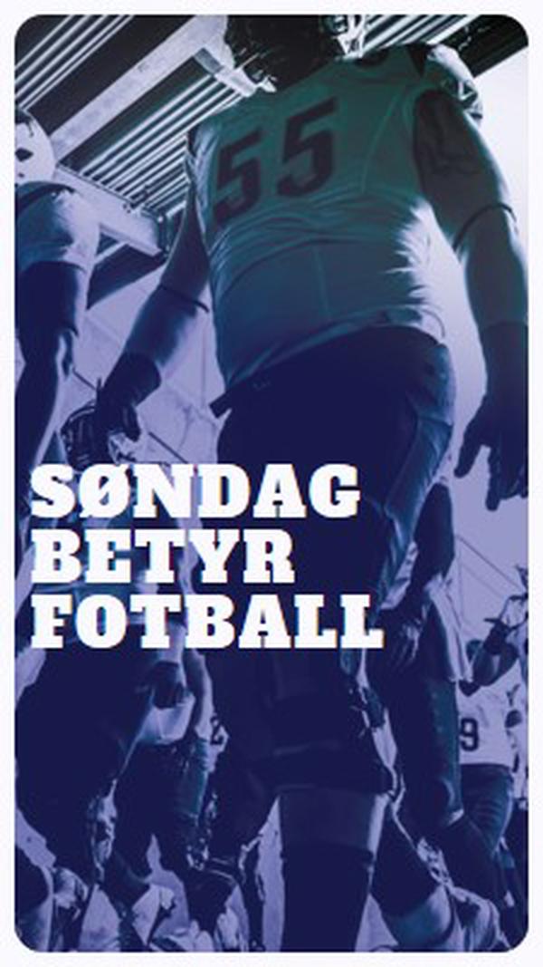 Søndag betyr fotball purple modern-bold