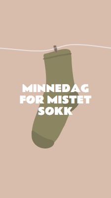 Minnedag for tapt sokk brown whimsical-color-block