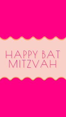 Bat mitzvah velsignelser pink whimsical-color-block