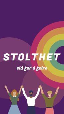 Feirer stolthet purple modern-bold