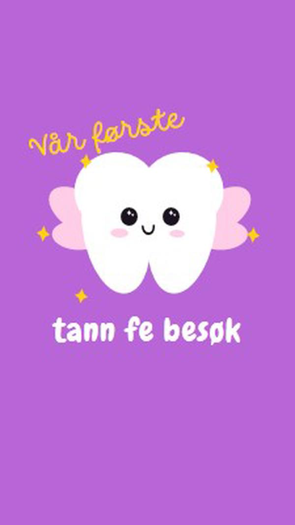 Første tannfe besøk purple whimsical-color-block