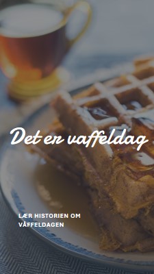 Det er vaffeldag blue modern-simple