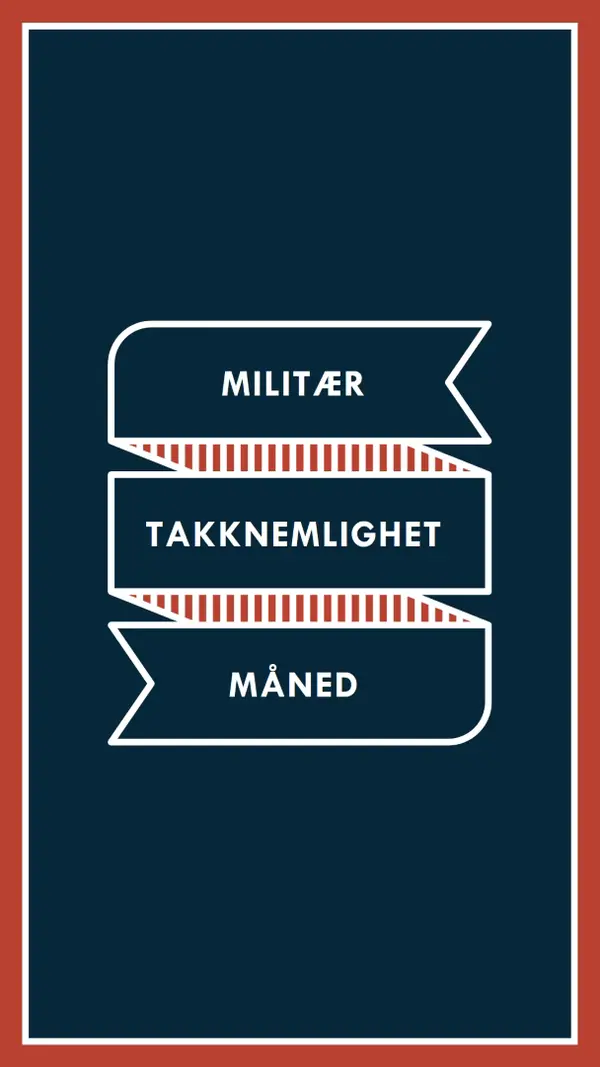 Feirer militær takknemlighet måned blue modern-simple
