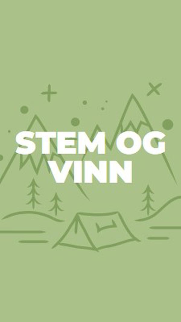 Stem og vinn green whimsical-line