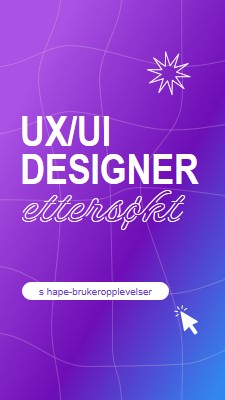 Brukergrensesnitt/UX-designer ønsket purple bold,playful,digital,grid,neon,gradient