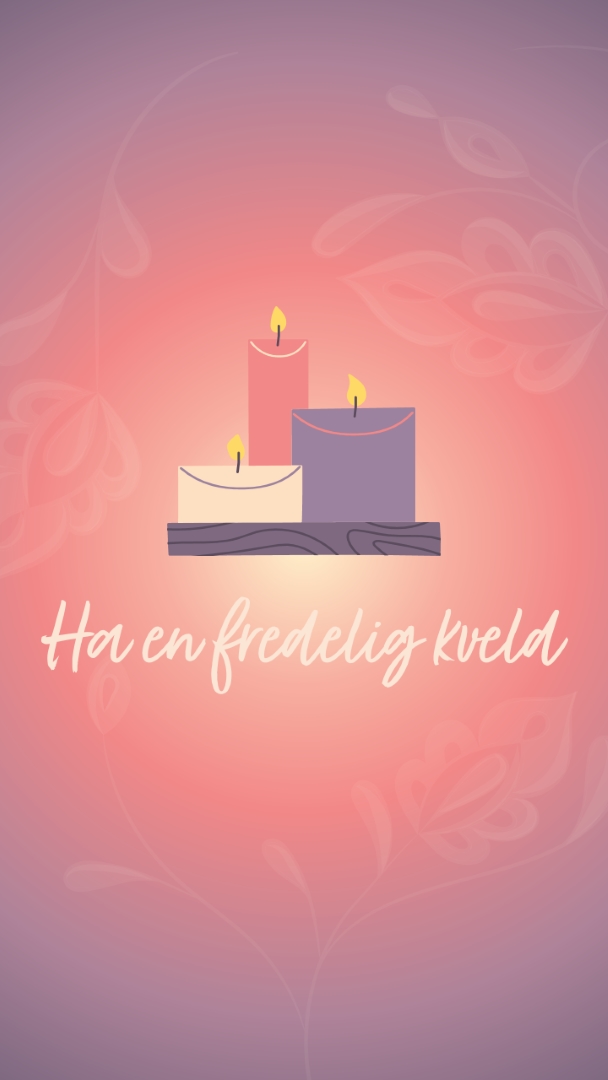 Ha en fredelig kveld purple modern,gradient,illustration,simple,motif,handwriting