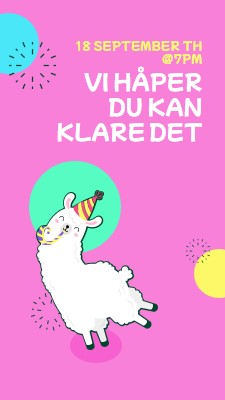 Vi håper du kan klare det pink bold.-playful,graphic