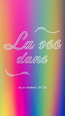 La oss danse, du er invitert pink bold,bright,typographic