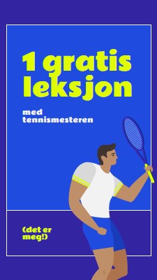 Gratis leksjon med tennismester blue vibrant,bold,block,frame,graphic,bright