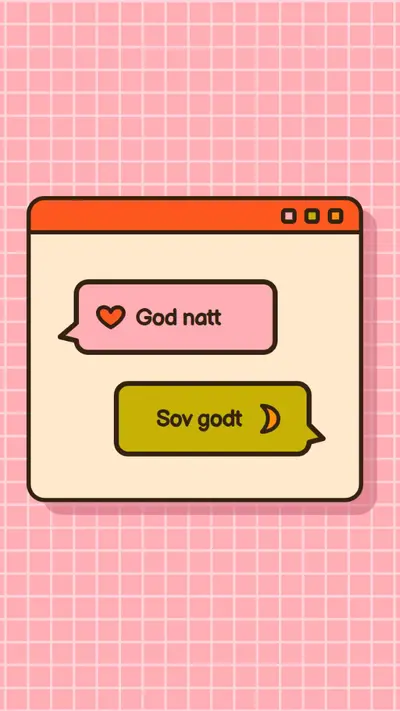 God natt, sov godt pink retro,graphic,message,speech-bubble,icon,motif,emoji,